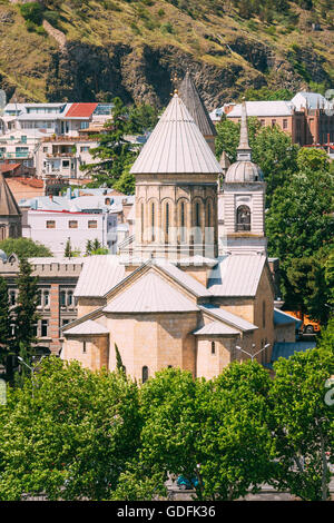 La Cathédrale Sioni Tbilissi, Géorgie. Cathédrale de Saint Mary de Sion. La Cathédrale Sioni Tbilissi est situé dans la ville historique de Sionis Ku Banque D'Images