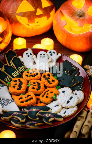 Les cookies d'halloween Banque D'Images