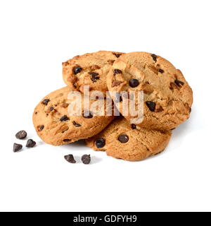 Cookies au chocolat blanc sur Banque D'Images