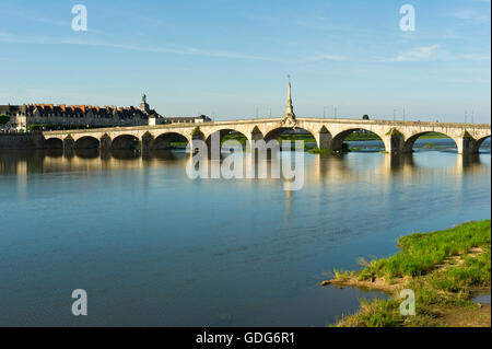 Pont sur la Loire, Blois, Vallée de la Loire, France Banque D'Images