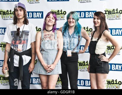 Philadelphia, PA, USA. 10 juillet, 2016. Rock alternatif américain posent blanchie à Radio 145,5 millions aujourd''s Block Party. Banque D'Images