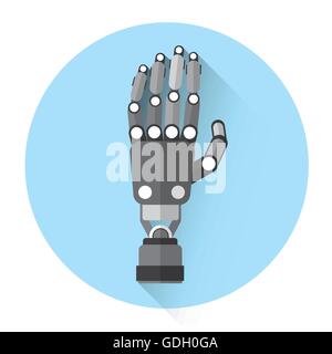 Main Robot moderne l'icône Palm Illustration de Vecteur