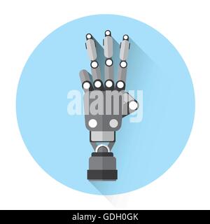 Main Robot moderne l'icône Palm Illustration de Vecteur