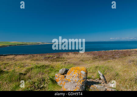 Vue sur la baie de luce c drummore de Mull of Galloway Dumfries et Galloway, Écosse Banque D'Images