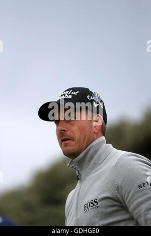 South Ayrshire, Ecosse. 16 juillet, 2016. Henrik Stenson (SWE) Henrik Stenson Golf : de la Suède sur le 1er trou au cours de la troisième série de la 145e British Open Championship à l'Old Course, Royal Troon Golf Club à South Ayrshire, Ecosse . © Koji Aoki/AFLO SPORT/Alamy Live News Banque D'Images