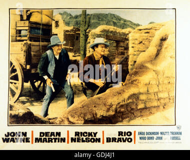 Rio Bravo, USA 1959, Regie : Howard Hawks, acteurs : Walter Brennan, John Wayne Banque D'Images