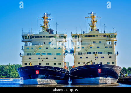 Les navires brise-glace dans le port Helsinki Finlande Banque D'Images