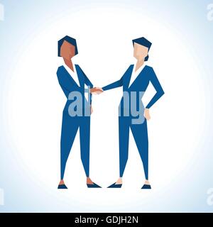 Illustration de Two Businesswomen Shaking Hands Illustration de Vecteur