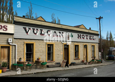 Saint Bathans vieil hôtel est un souvenir de la grande ruée vers l'or d'Otago en Nouvelle-Zélande à partir de la fin de mai 1861. Banque D'Images