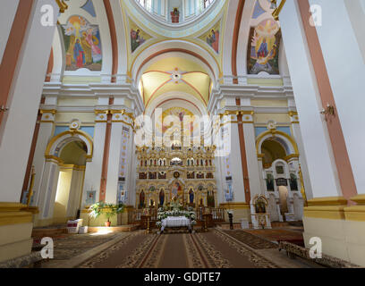 Église de la Transfiguration du Patriarcat de Kiev à Kremenets (région de Ternopil, Ukraine). Ancienne église du collège des Jésuites Banque D'Images