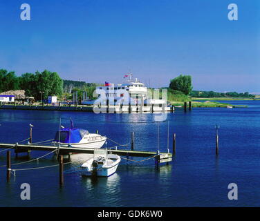 Géographie / voyage, Allemagne, Schleswig-Holstein, Hiddensee, Vitte, port, ferry, Banque D'Images