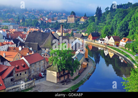 Panorama de Cesky Krumlov, République Tchèque Banque D'Images