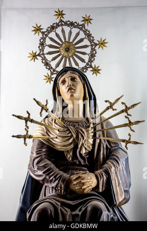 Statue Vierge Marie, Bom Jesus do Monte, sanctuaire de Braga, Braga, Braga, Portugal, Europe District, les voyages, la photographie de voyage Banque D'Images