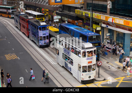 Des Voeux Road, Central, Hong Kong, Chine, Asie Banque D'Images