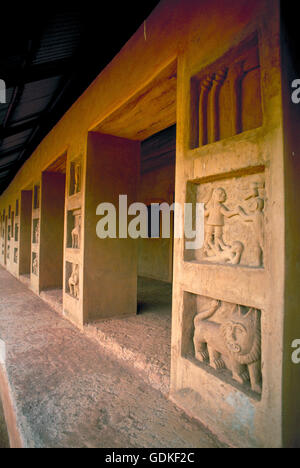 Le Musée du Palais Royal, de la dynastie des rois Fon.Abomey, Bénin. L'Afrique de l'Ouest. Banque D'Images