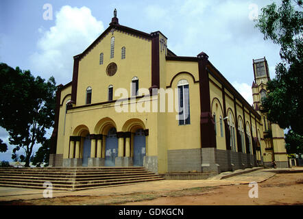 La Mission catholique Saint François Xavier Church à Porto Novo, la capitale du Bénin. L'Afrique de l'Ouest. Banque D'Images