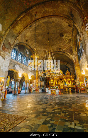 Minsk, Belarus - Décembre 27, 2015 : l'intérieur de la cathédrale de garnison Eglise Saint-Nicolas à Brest complexe Memorial forteresse héros je Banque D'Images