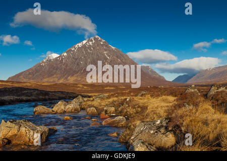 Buachaille Etive Mòr, est une montagne à la tête de Glen Etive dans les Highlands d'Ecosse. UK Banque D'Images