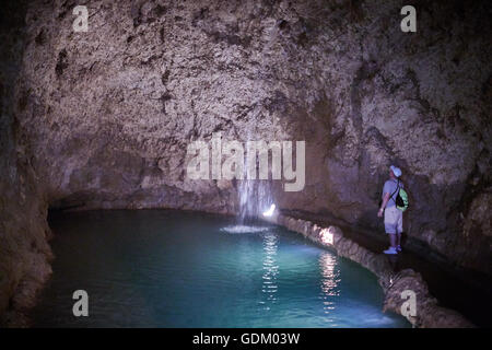 Les Petites Antilles La Barbade paroisse Saint Michael West indies Harrison capital's Cave est une attraction touristique les touristes l'accès e Banque D'Images