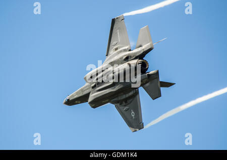 Le chasseur multirôle furtif Lockheed Martin F-35B Lightning II monoplace, monomoteur, tous temps. Version US Marine corps Banque D'Images