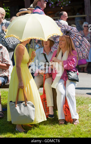 Llanelwedd, Powys, au Royaume-Uni. 19 juillet 2016. Visiteurs cherchent l'ombre sur un chaud torride 2e jour du Royal Welsh Show agricole 2016. Credit : Graham M. Lawrence/Alamy Live News. Banque D'Images