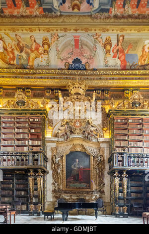 Biblioteca Joanina, bibliothèque de l'Université historique de l'Université de Coimbra, Coimbra, Coimbra, Portugal, Europe, Voyage Banque D'Images