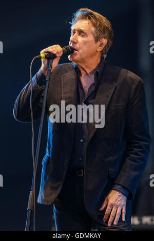 Bryan Ferry effectue au Festival d'été de Québec, dans la ville de Québec, le vendredi 15 juillet 2016. Banque D'Images