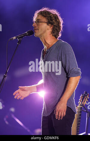 Fred Pellerin effectue au Festival d'été de Québec, dans la ville de Québec, le jeudi 14 juillet 2016. Banque D'Images