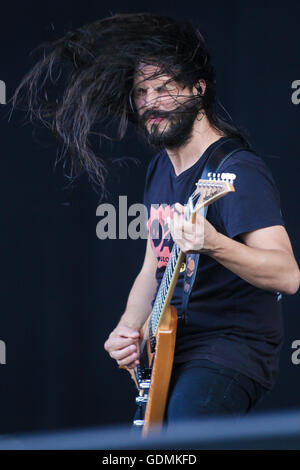 Gojira en prestation au Festival d'été de Québec, dans la ville de Québec Dimanche 17 Juillet, 2016. Banque D'Images