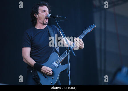 Gojira en prestation au Festival d'été de Québec, dans la ville de Québec Dimanche 17 Juillet, 2016. Banque D'Images