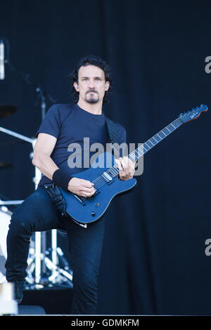 Gojira en prestation au Festival d'été de Québec, dans la ville de Québec Dimanche 17 Juillet, 2016. Banque D'Images