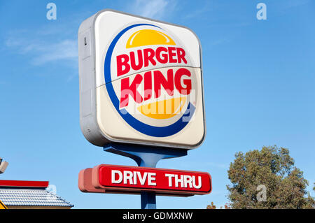 Drive Thru signe Fast food Burger King Banque D'Images