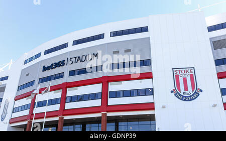 Le bet365 Stadium, terrain de l'ancien club de football de première division anglaise de Stoke City, Stoke-on-Trent, Staffordshire England UK Banque D'Images