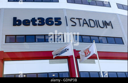 Le bet365 Stadium, terrain de l'ancien club de football de première division anglaise de Stoke City, Stoke-on-Trent, Staffordshire England UK Banque D'Images