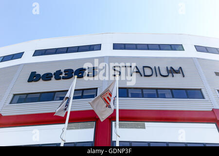 Le bet365 Stadium, terrain de l'ancien club de football de première division anglaise de Stoke City, Stoke-on-Trent, Staffordshire England UK Banque D'Images