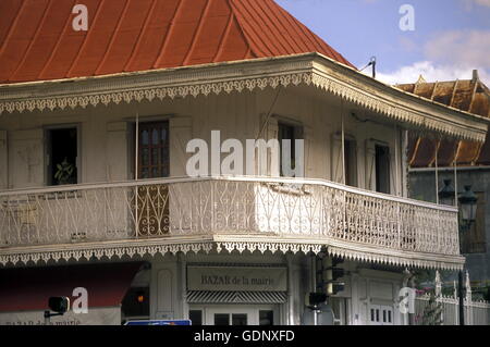 La ville de St Denis sur l'île de la réunion dans l'océan Indien en Afrique. Banque D'Images