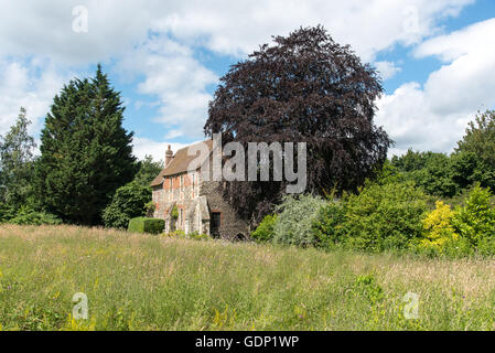 Dans la Chapelle de Greyfriars Jardin Franciscain de Canterbury, Kent, UK. Banque D'Images