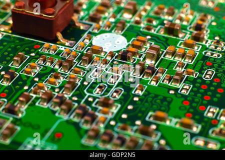 Carte de circuits électroniques par micropuces, Close up Banque D'Images