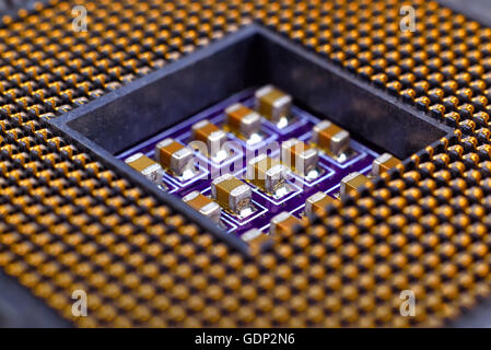 CPU Socket vide, très close up Banque D'Images