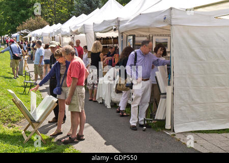 Et Foire d'artisanat à Stockbridge Banque D'Images