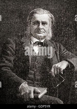 Thomas Henry Huxley, 1825 - 1895. Biologiste anglais aka 'Darwin's' pour sa défense de Charles la théorie de l'évolution de Darwin. Banque D'Images