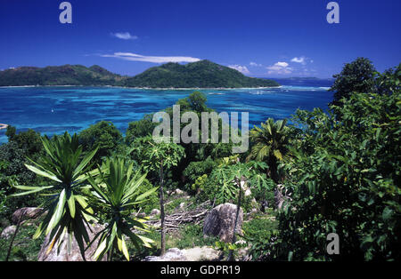 Die Landschaft auf der Insel Mahé auf den Seychellen im Indischen Ozean. Banque D'Images