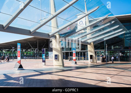 North Greenwich station de métro, de bus et de la péninsule de Greenwich, Londres, Angleterre, Royaume-Uni Banque D'Images