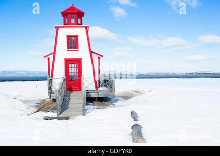 Le phare de la pointe de sable peu Banque D'Images