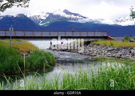 Waterfront Park à Seward, Alaska Banque D'Images