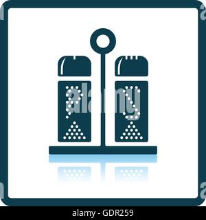 L'icône de poivre et sel. Reflet de l'ombre. Vector illustration. Illustration de Vecteur
