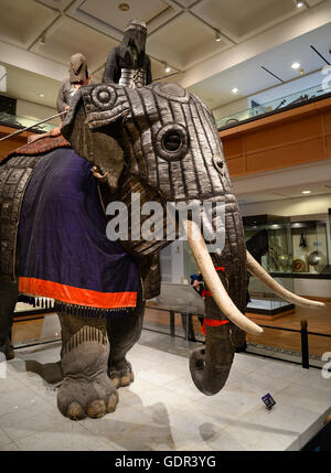 L'armure de l'éléphant, c'est le plus gros animal armor dans le monde et date d'environ 1600. Banque D'Images