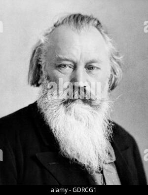 Johannes Brahms. Portrait du compositeur et pianiste allemand, Johannes Brahms (1833-1897), c.1896. Banque D'Images