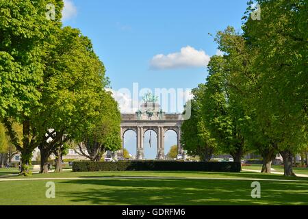 Arch, Jubilee Park, Parc du Cinquantenaire, Bruxelles, Belgique Banque D'Images