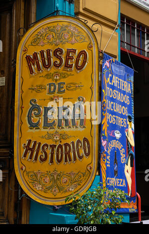 Géographie / voyage, l'ARGENTINE, Buenos Aires, La Boca le trimestre, signe 'Museo de Cera historico-Clearance-Info Additional-Rights',-Not-Available Banque D'Images
